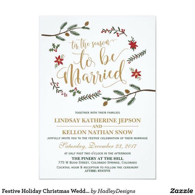 Invitaciones boda navideña 🎄 4