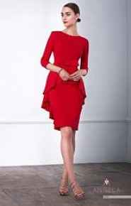 Vestido corto rojo elegante