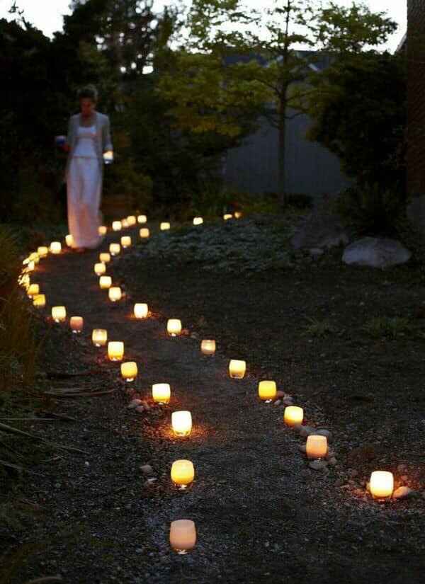 Románticas ideas con velas - 10