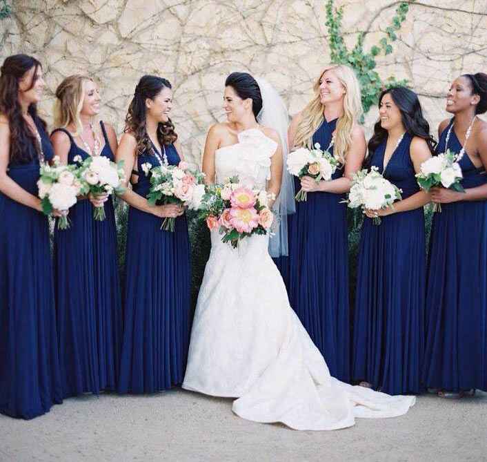 Ideas de vestidos de damas color azul - 1