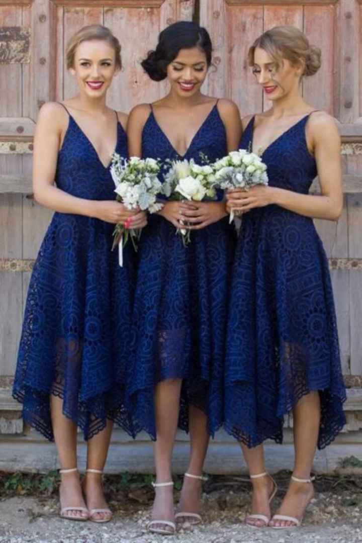 Ideas de vestidos de damas color azul - 2
