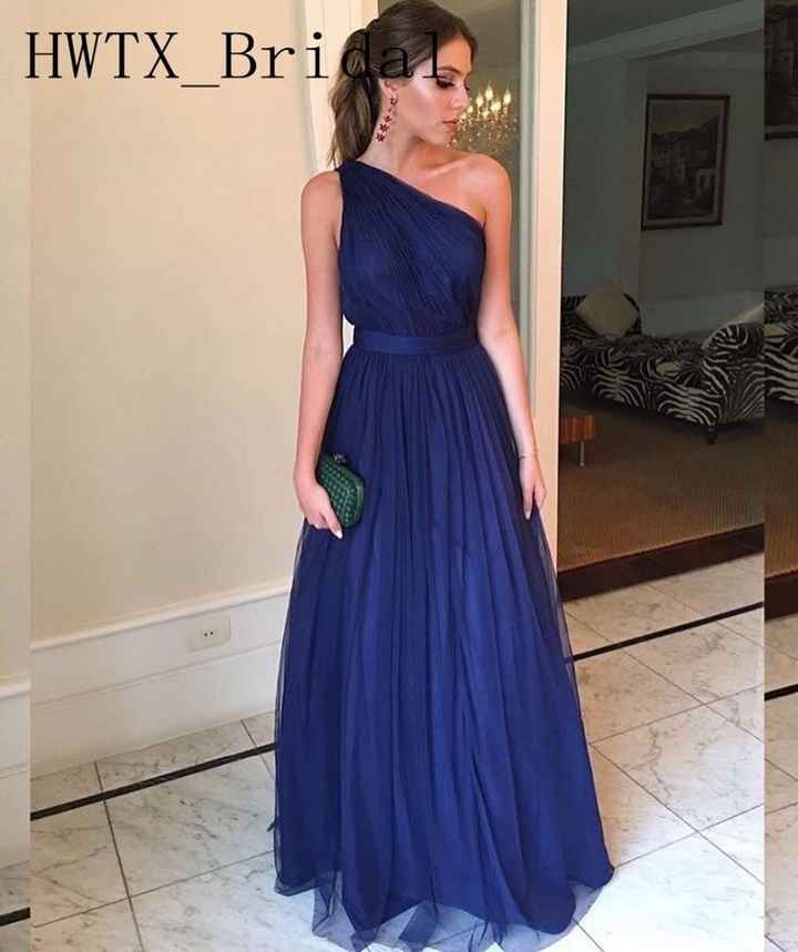Ideas de vestidos de damas color azul - 3