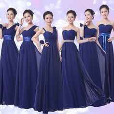 Ideas de vestidos de damas color azul - 5