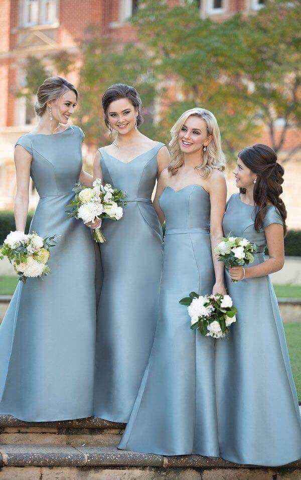 Ideas de vestidos de damas color azul - 6