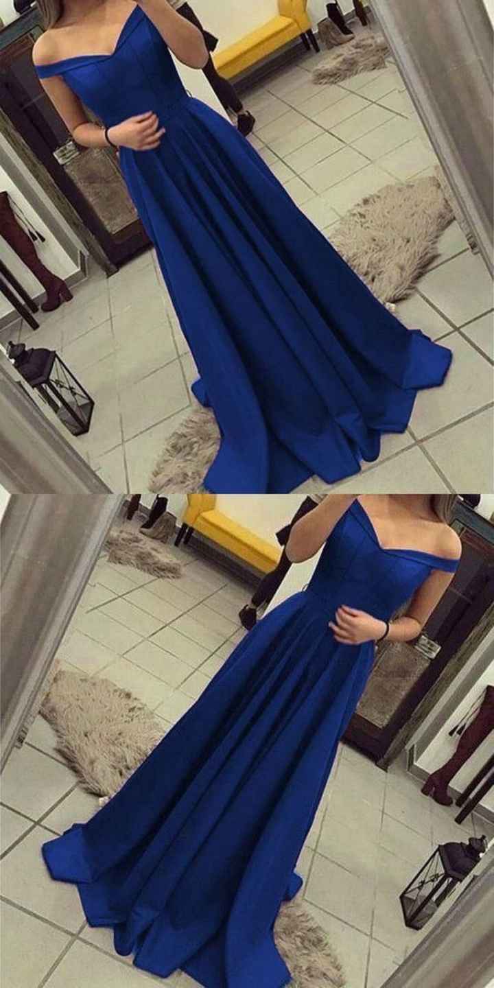 Ideas de vestidos de damas color azul - 15