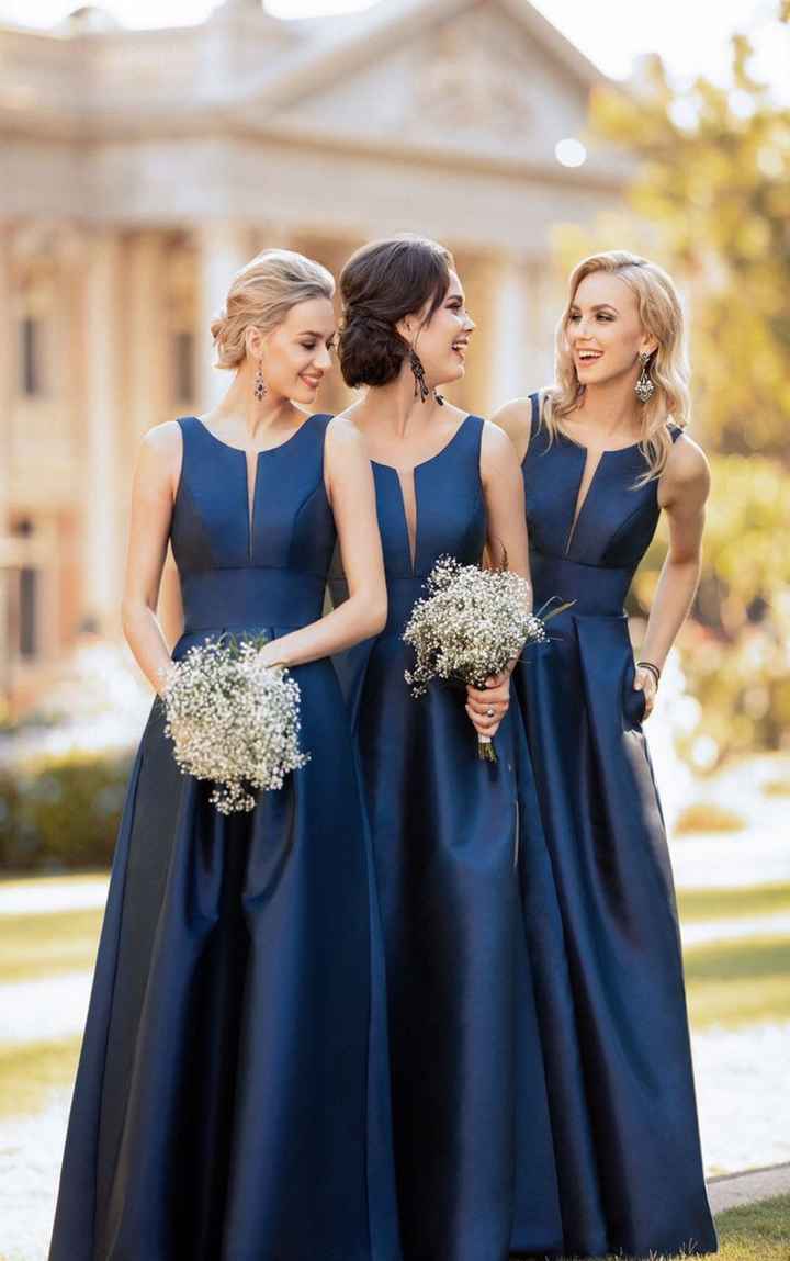 Ideas de vestidos de damas color azul - 18