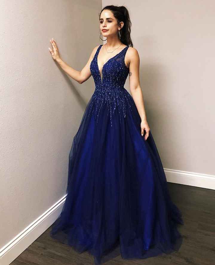 Ideas de vestidos de damas color azul - 20