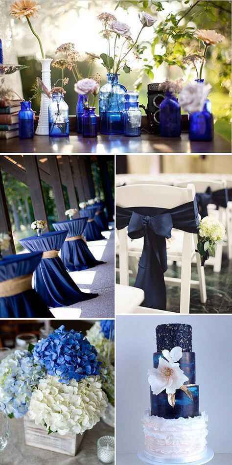 Decoración de boda en tonos azules - 15