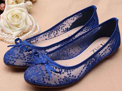 Zapatos bajos colores azul - 1