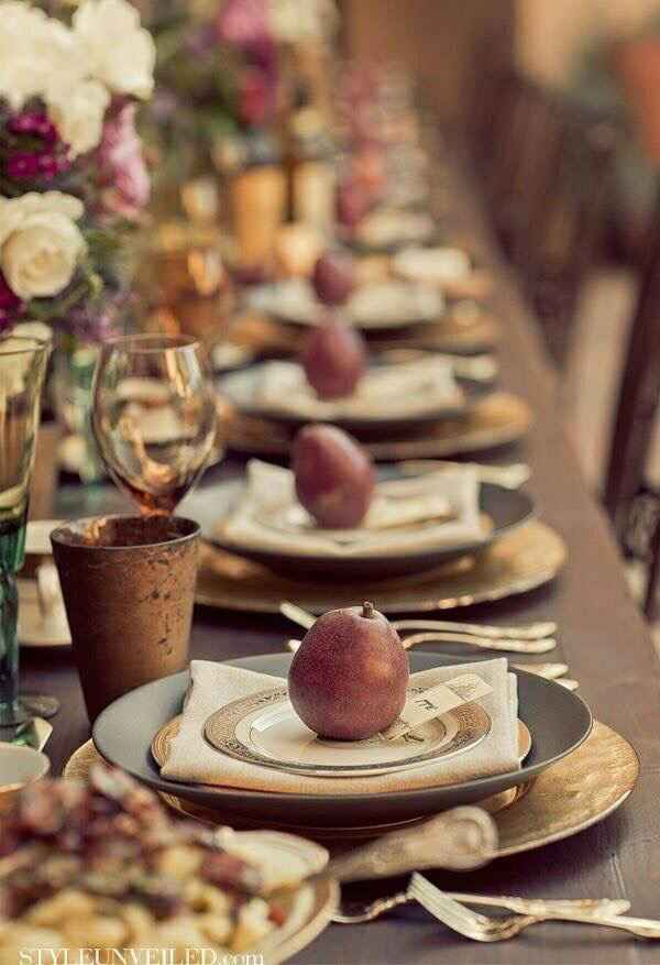 Decoraciones frutales para mesa - 16