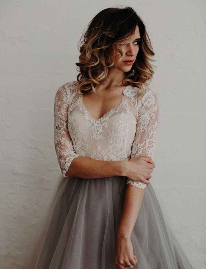 Vestido de novia gris - 3