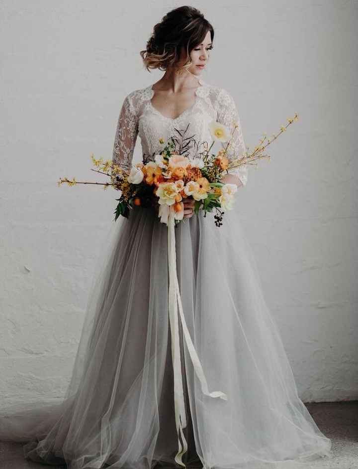 Vestido de novia gris - 4
