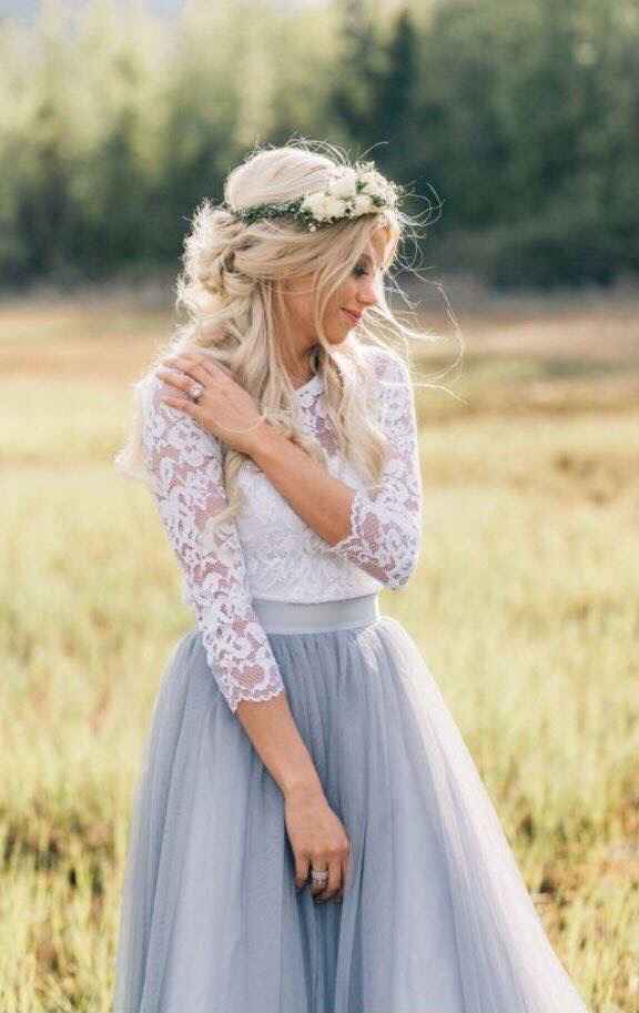 Vestido de novia gris - 5
