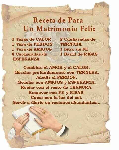 Receta para un matrimonio feliz - 1