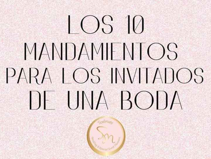 Los 10 mandamientos de la boda - 1
