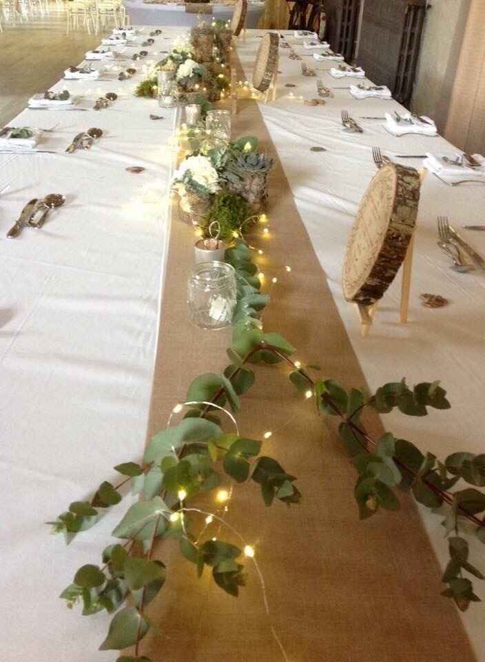 Decoración de mesas con yute - 2