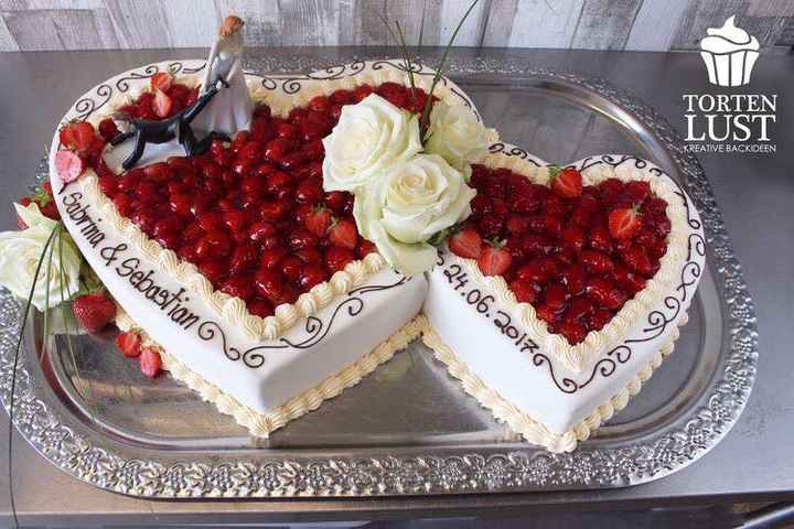 Pastel corazón doble - 5