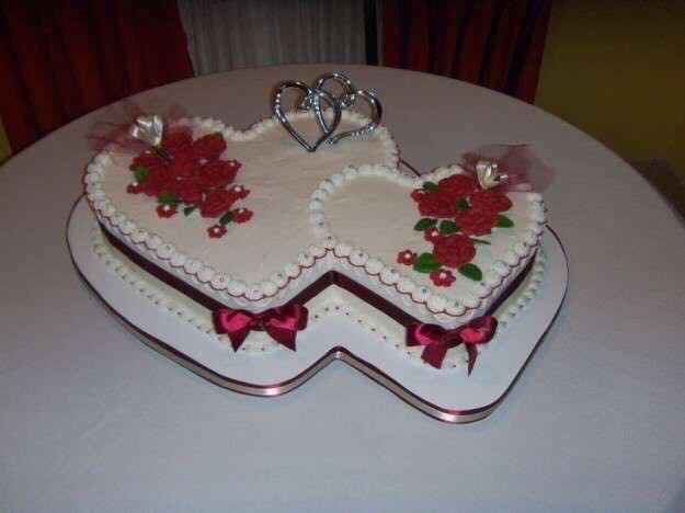 Pastel corazón doble - 6