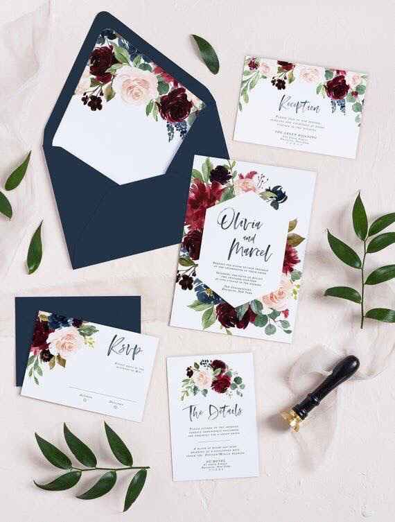 Invitaciones florales - 5