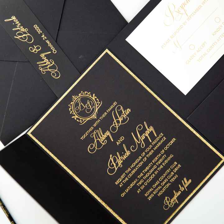 Ideas para invitación negra - 4