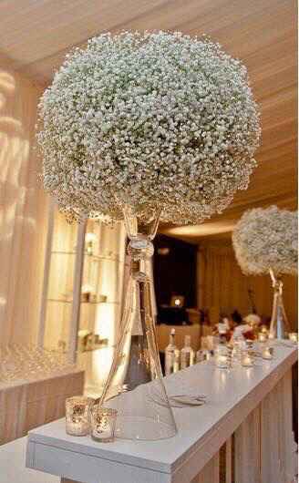Florero con velo de novia - 9
