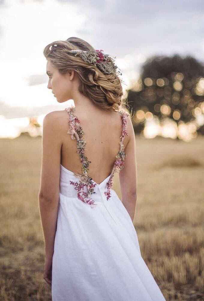 Ideas de vestidos de novia con flores - 1
