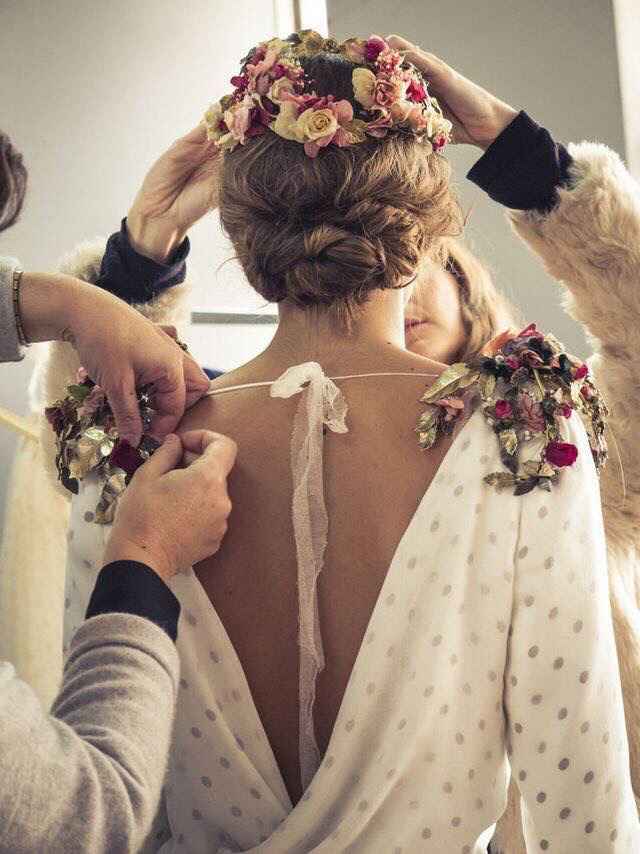 Ideas de vestidos de novia con flores - 4
