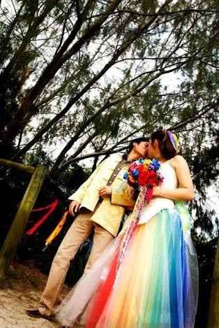 Vestido de hotsell novia arcoiris