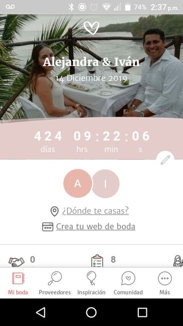 ¿cuánto falta para sus bodas? - 1
