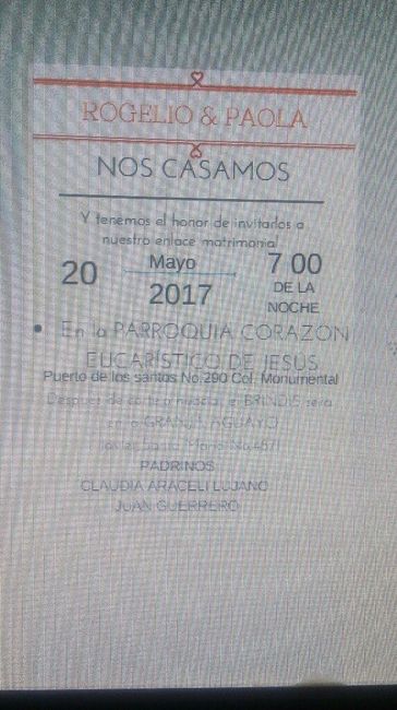 Contenido de invitaciones - 1