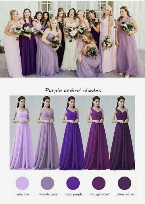 Colores: Damas en morado y lila 1