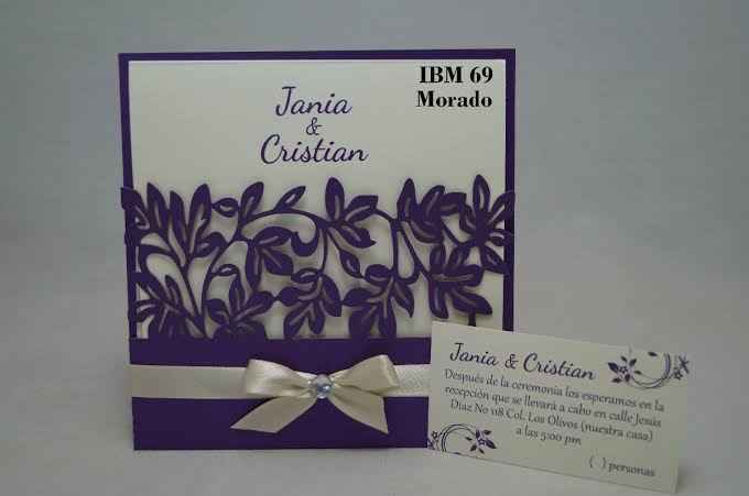 Colores: invitaciones en morado - 4