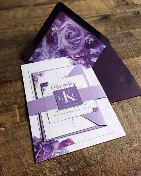 Colores: invitaciones en morado - 6