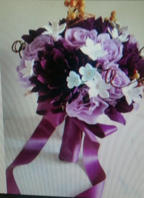 Ideas de ramo para boda lila y plata. - 3