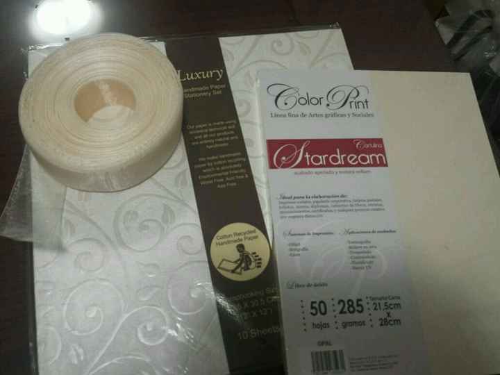 Material para invitaciones en df, donde??? - 1