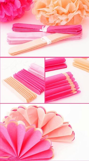 Pompones de papel diy para decorar tu locacion de boda - 2