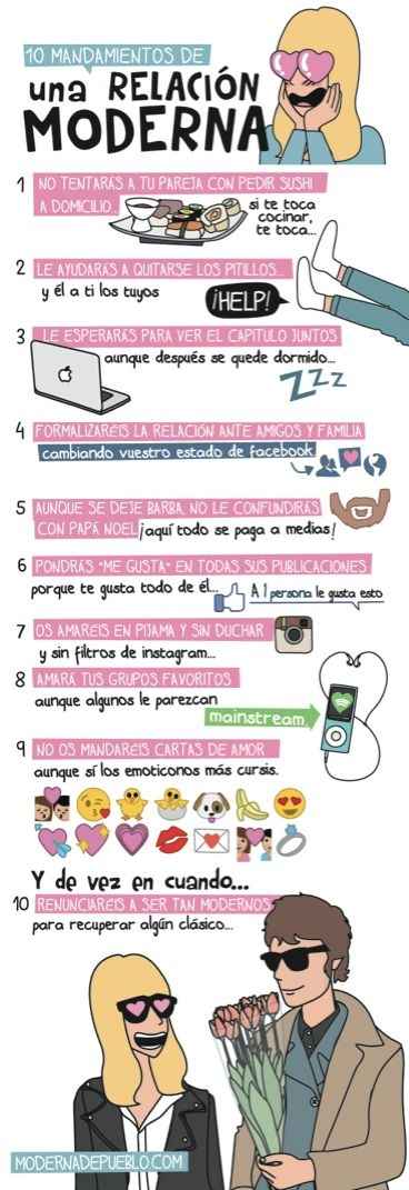 10 mandamientos de una relación moderna