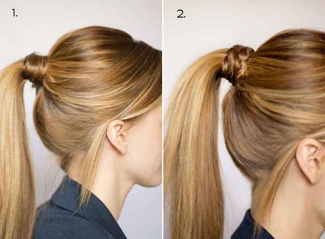 ponytails/braids