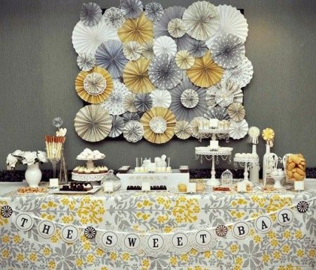 Como decorar bodas con amarillo y gris