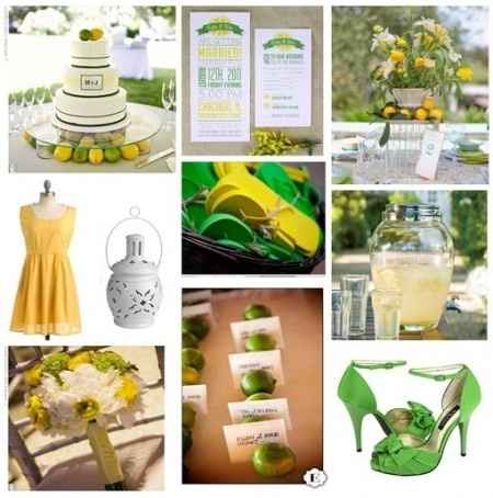 Como decorar bodas cítricas: lima y limón