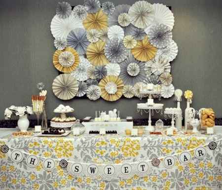 Como decorar bodas con amarillo y gris