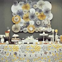 Como decorar bodas con amarillo y gris