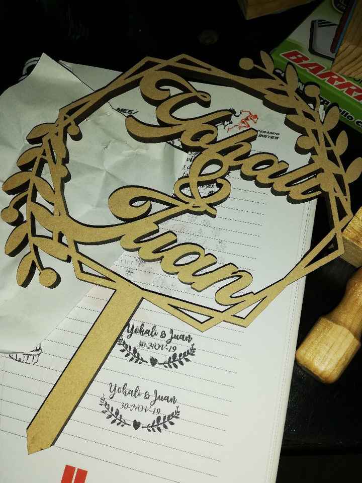 Cake topper y sellito para personalizar listo! - 1