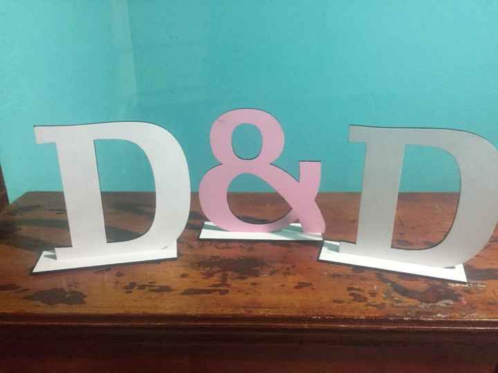 Letras de iniciales para la mesa - 1