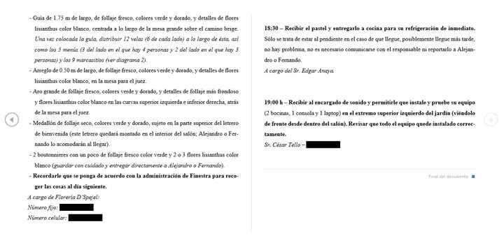 [Checklist] Para las mesas de la boda. - 2