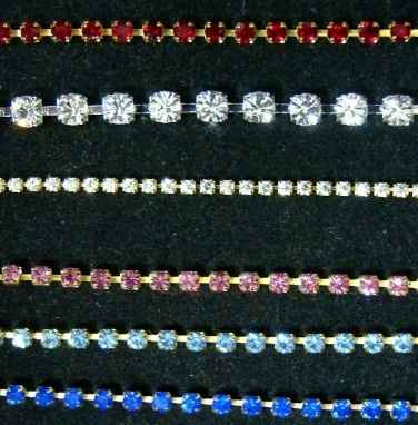 Tiritas de cristales montados