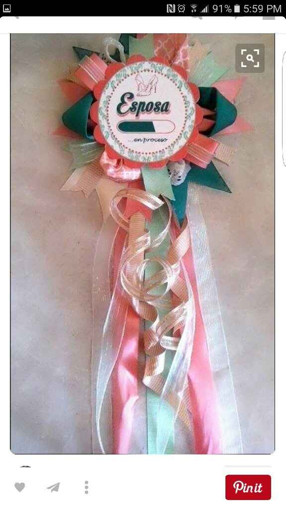 Distintivo para novia en despedida de soltera - 1