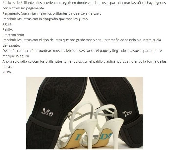 Iniciales en suela de zapato