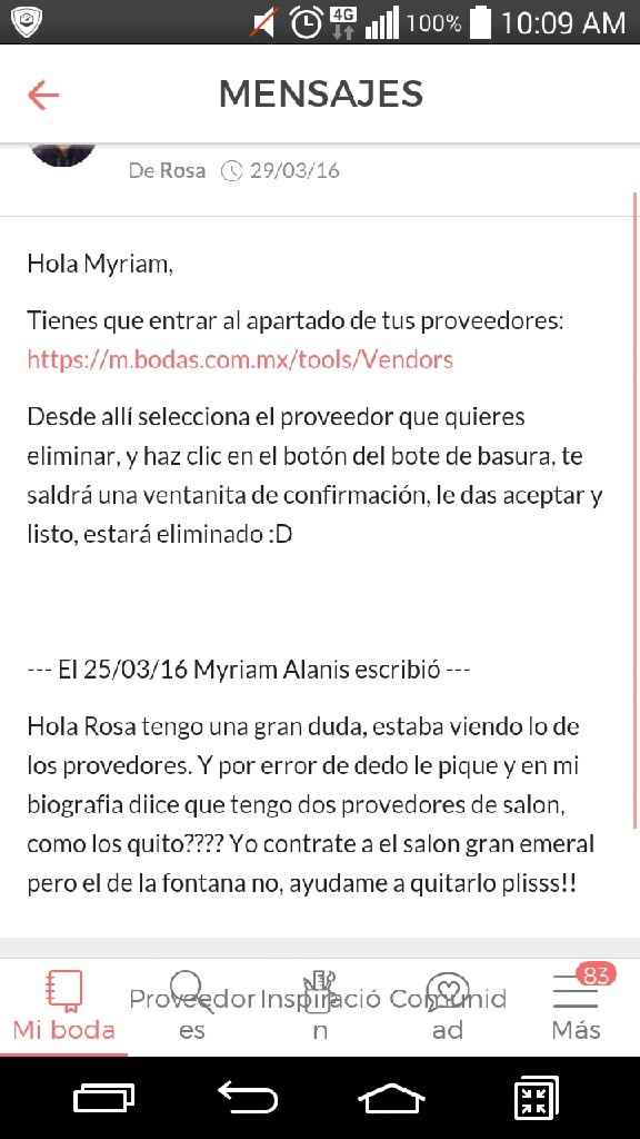 Como borrar proveedores? - 1