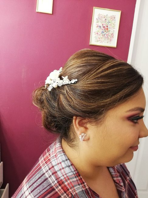 Ultima prueba de peinado y maquillaje 👰🏽 8